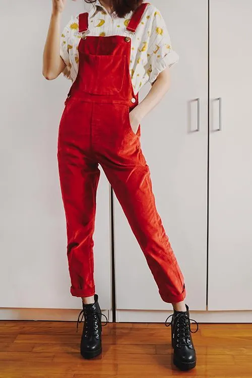 Corduroy Pockets Overall