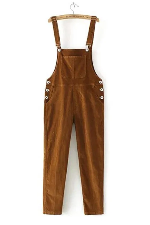 Corduroy Pockets Overall