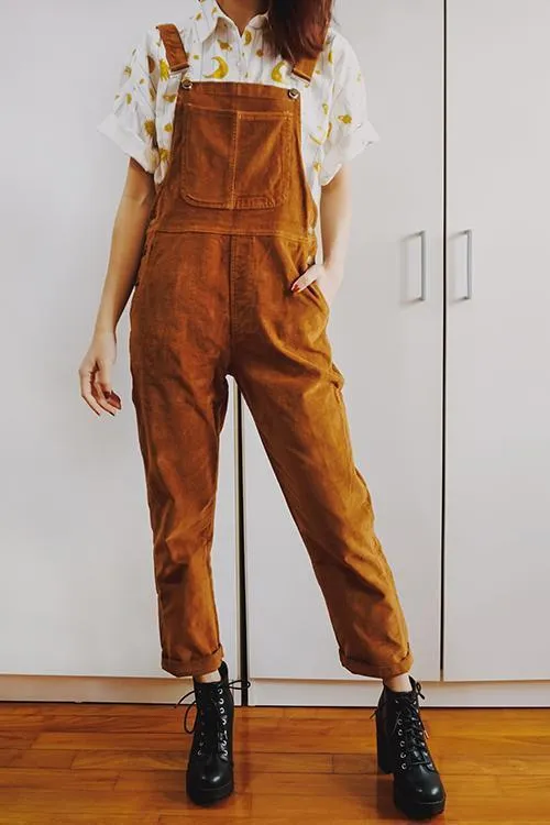 Corduroy Pockets Overall