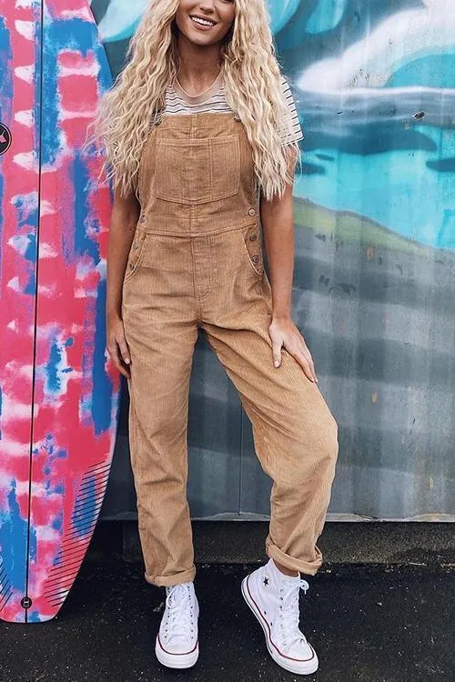 Corduroy Pockets Overall