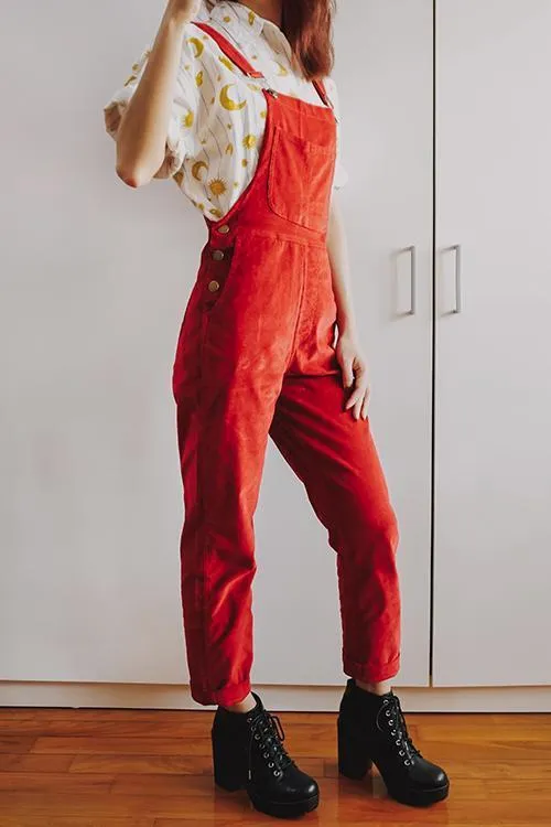 Corduroy Pockets Overall