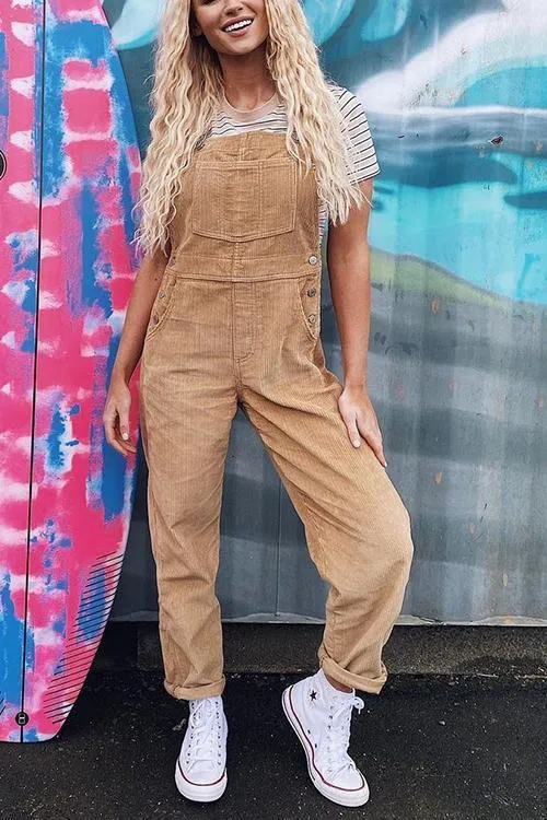 Corduroy Pockets Overall