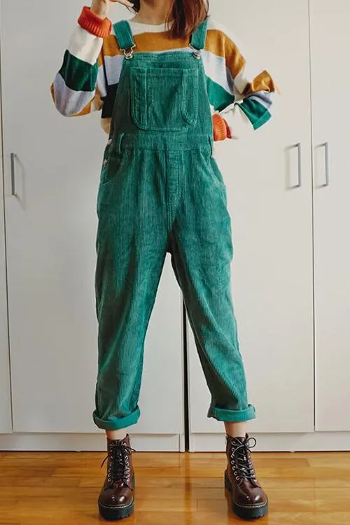 Corduroy Pockets Overall