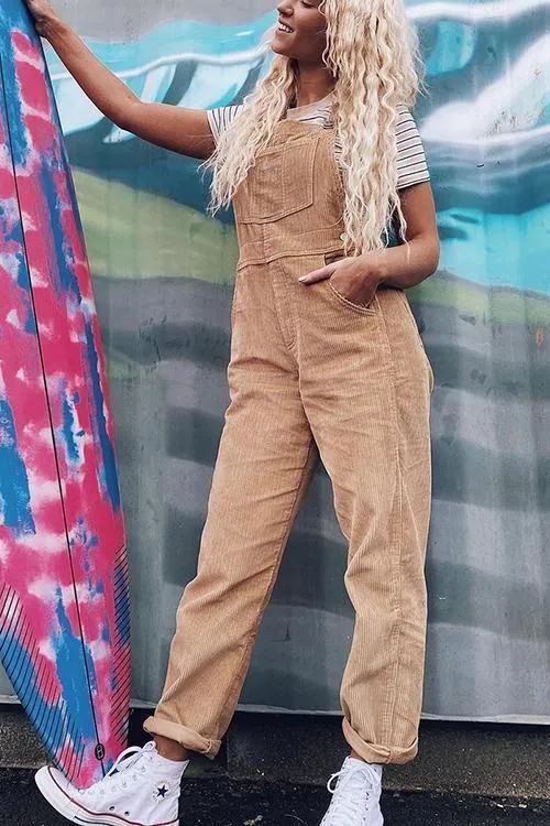 Corduroy Pockets Overall
