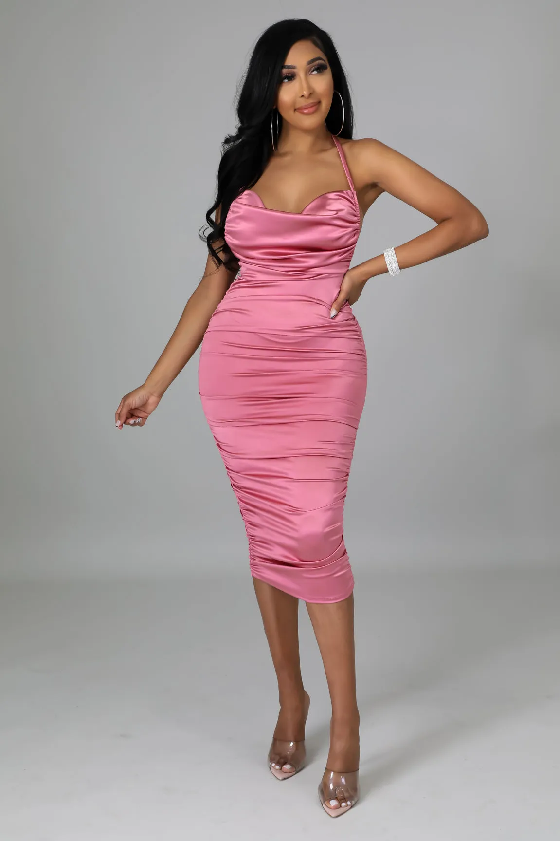 Cosita Rica Midi Dress -Mauve