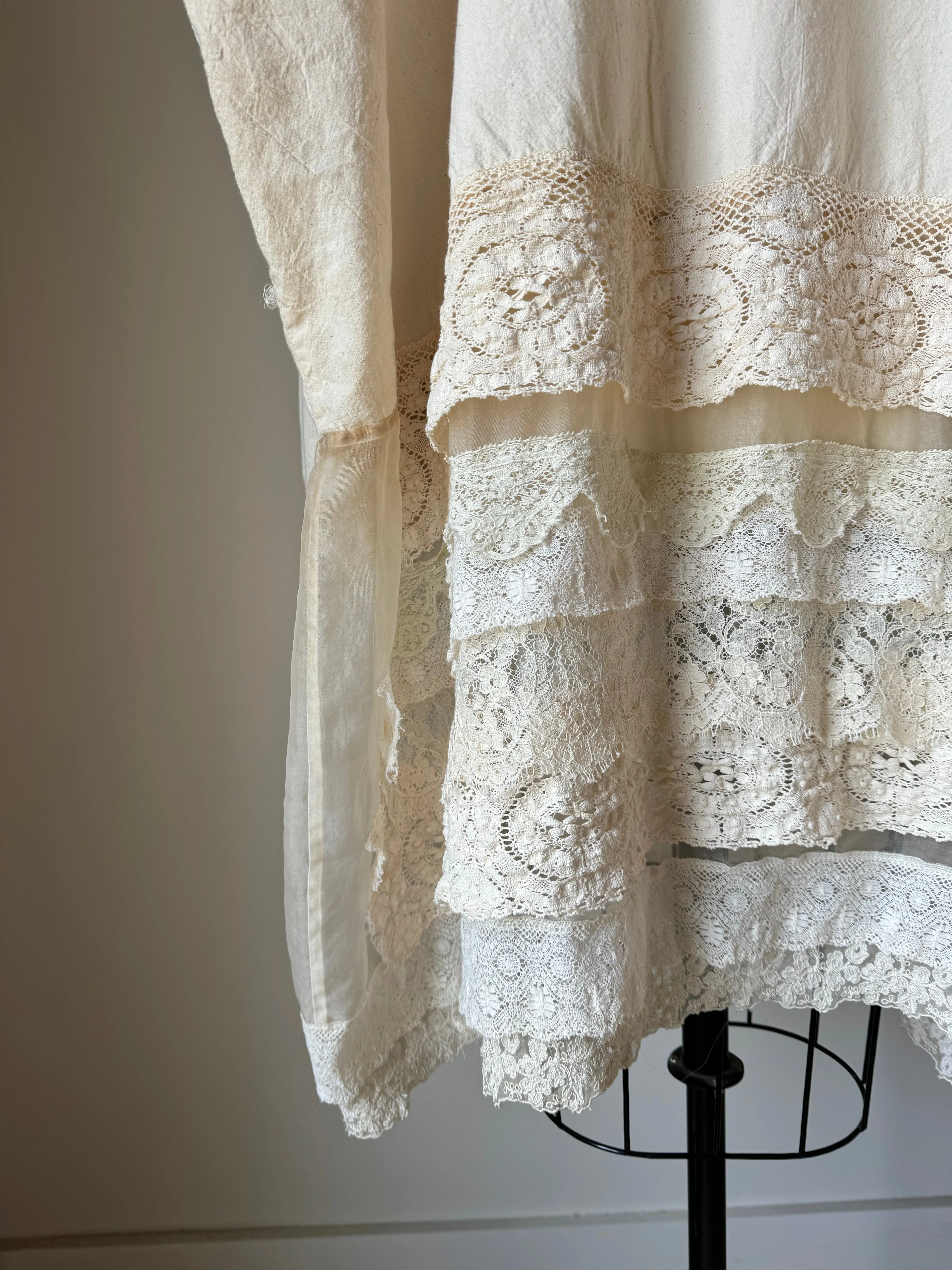 cotton and silk lace tunic