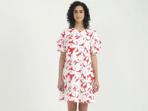 Cotton Camouflage Round Neck Women Dresses