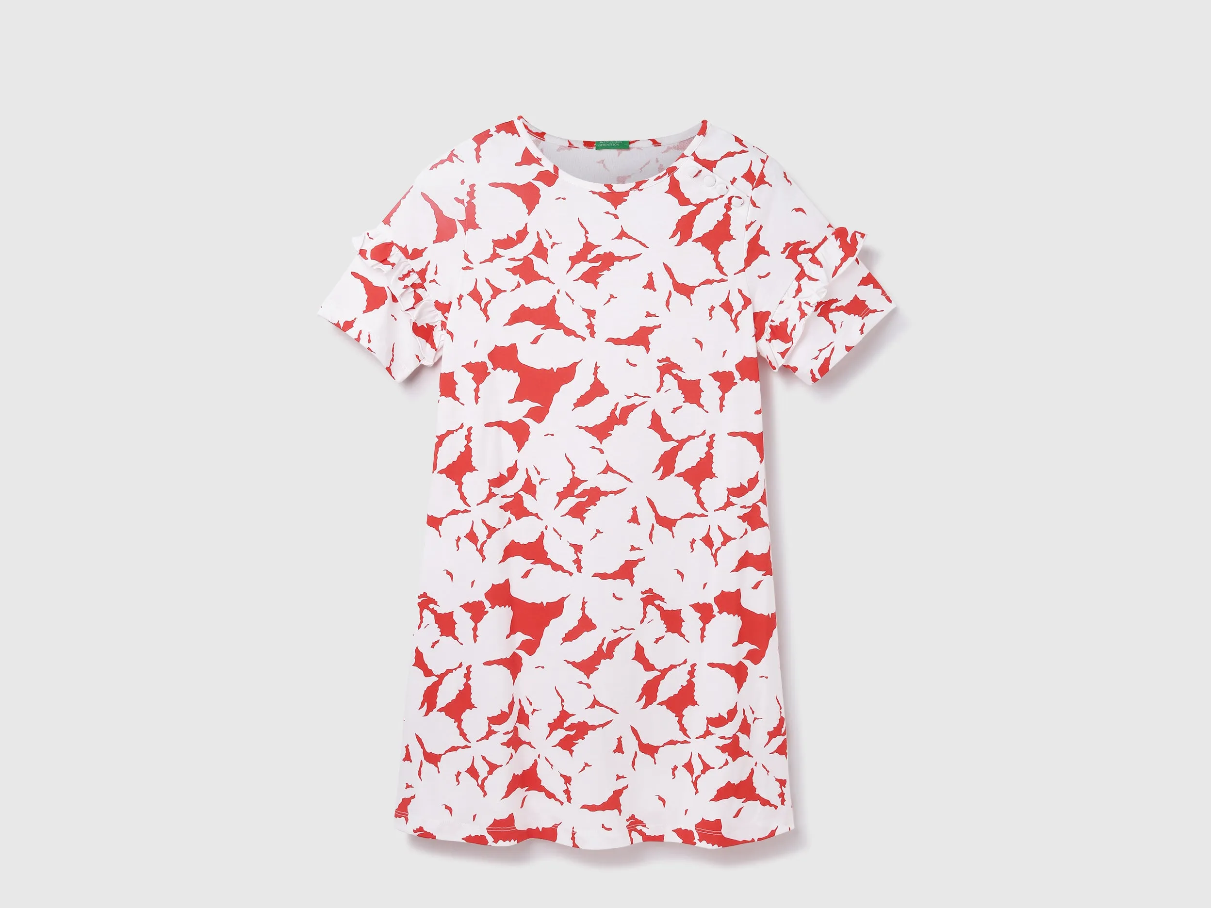 Cotton Camouflage Round Neck Women Dresses