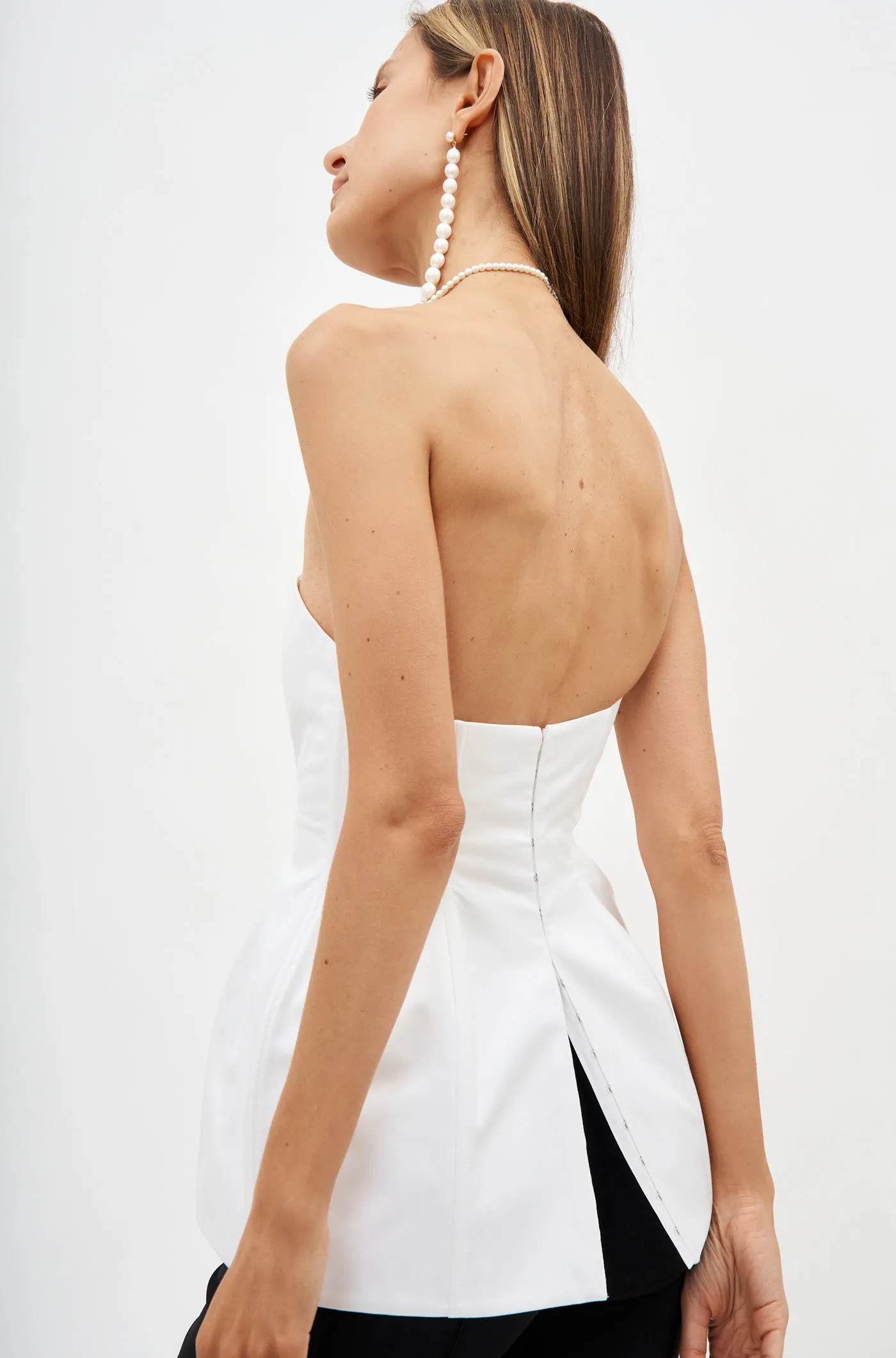 Cotton Corset White Top