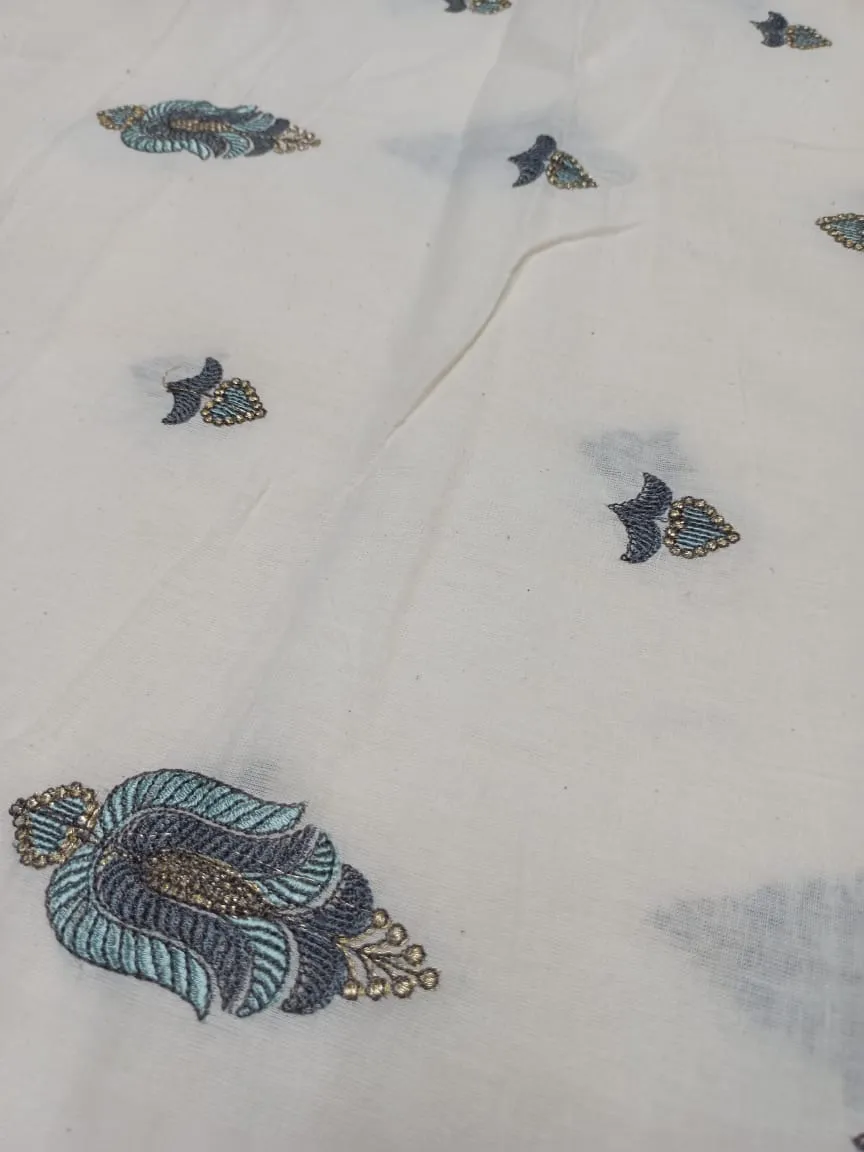 Cotton Embroidered Fabric