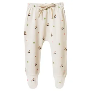 Cotton Footed Rompers - Bunny Garden