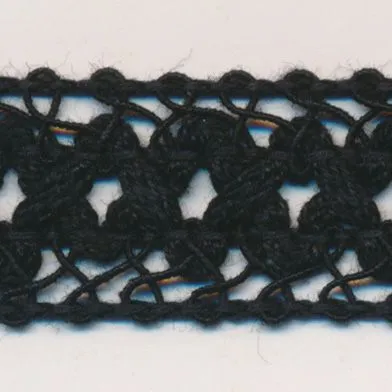 Cotton Lace Braid #50 Black
