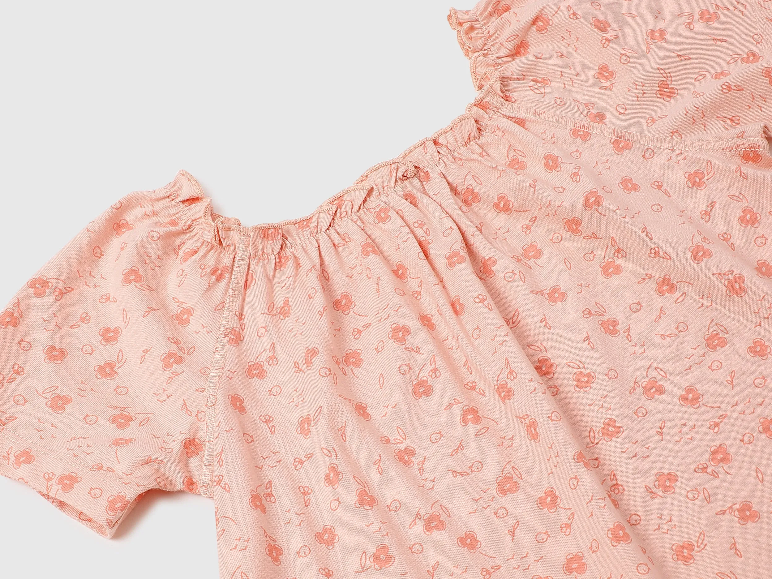 Cotton Printed Round Neck Girls Tops
