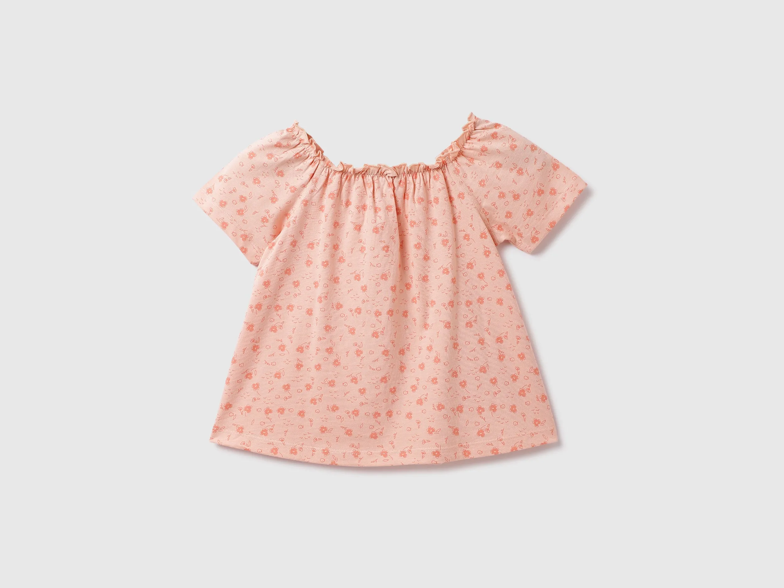 Cotton Printed Round Neck Girls Tops