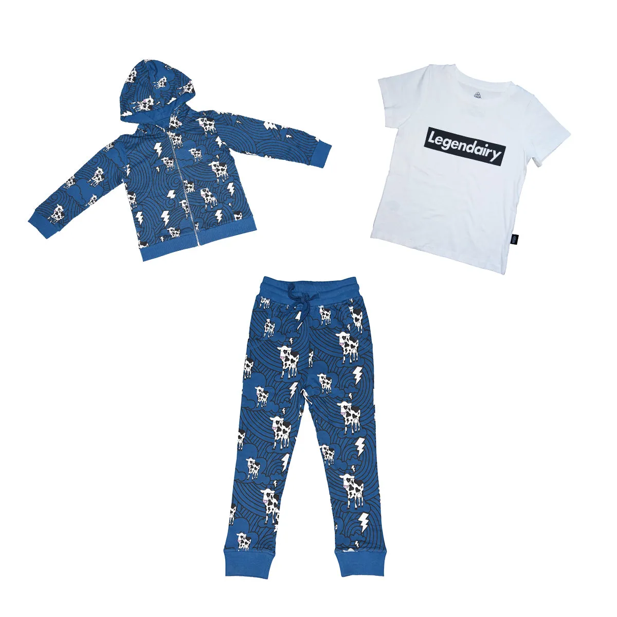 Cow Cloud Joggers in Blue