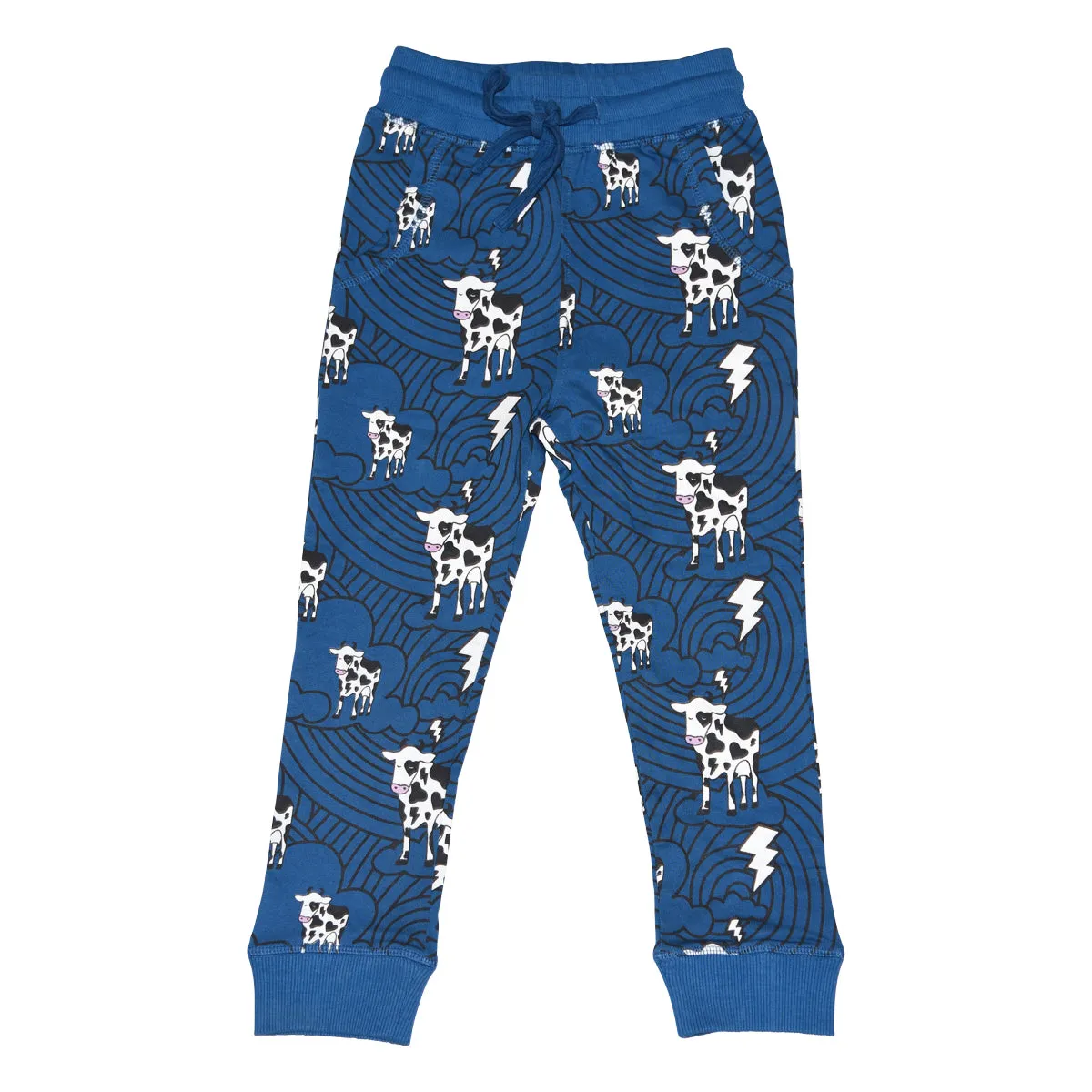 Cow Cloud Joggers in Blue