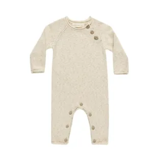 Cozy Heather Knit Jumpsuit || Speckled Natural