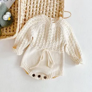 Cream Knitted Romper