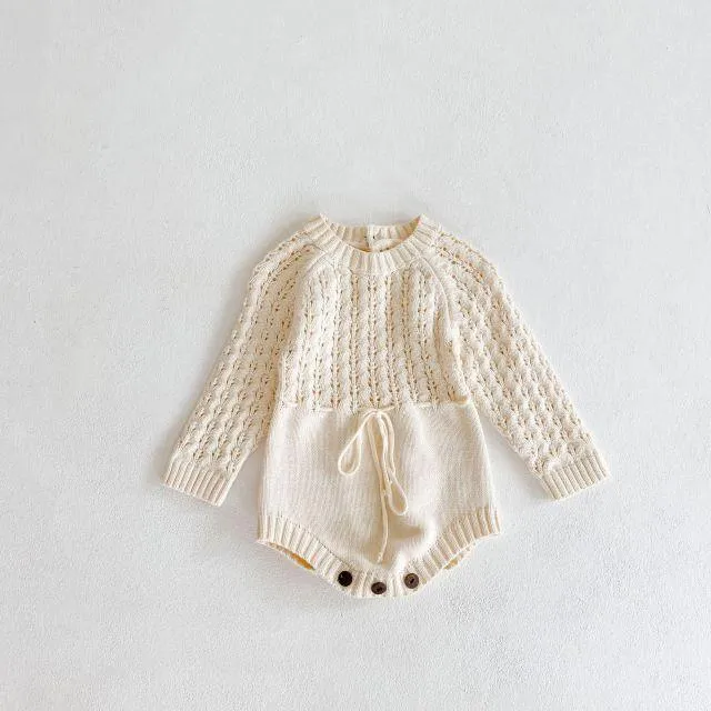 Cream Knitted Romper