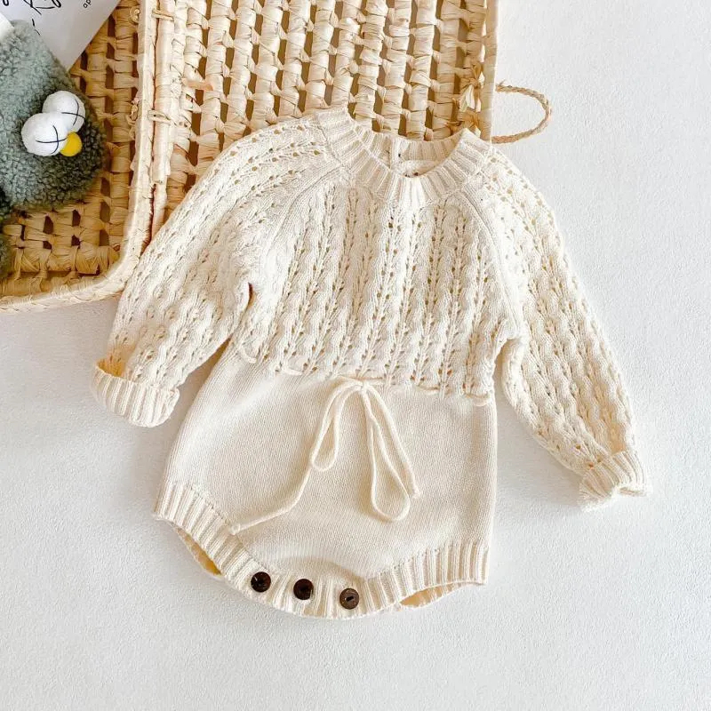 Cream Knitted Romper