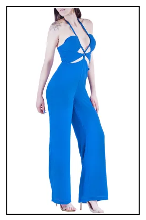 Criss Cross Halter Jumpsuit