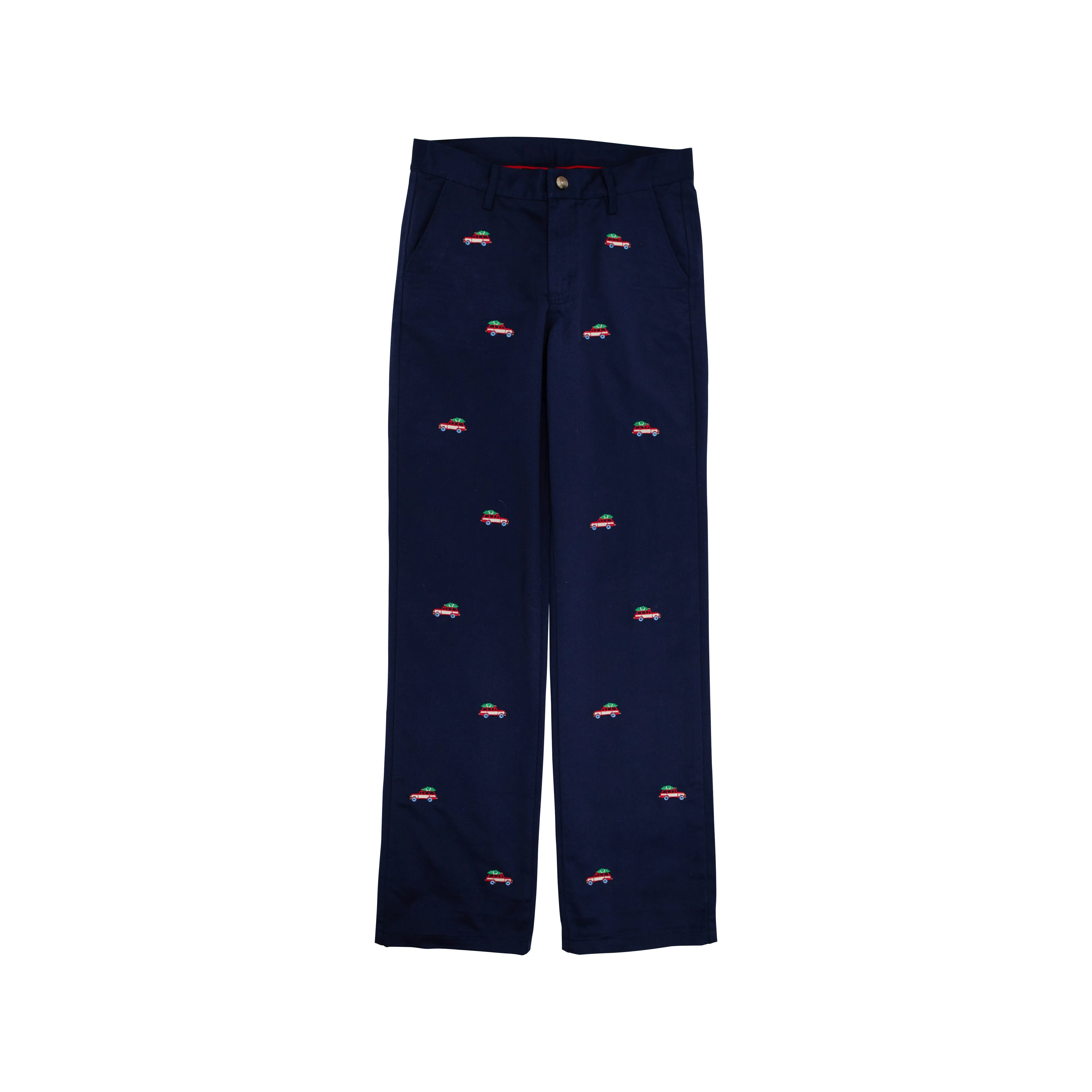 Critter Prep School Pants (Twill) - Nantucket Navy with Woody Jeeps Embroidery