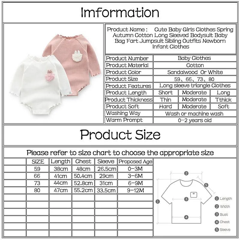 Cute Baby Girls  Long Sleeved Jumpsuit