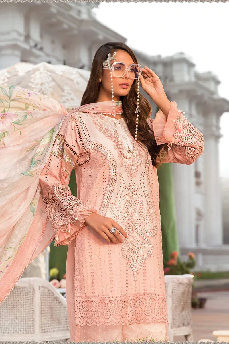 D-2210-A | Maria B Mein Teri Aan Lawn Summer Collection 22 | Unstitched Embroidered  Lawn Suits