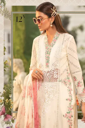 D-2212-A | Maria B Mein Teri Aan Lawn Summer Collection 22 | Unstitched Embroidered  Lawn Suits