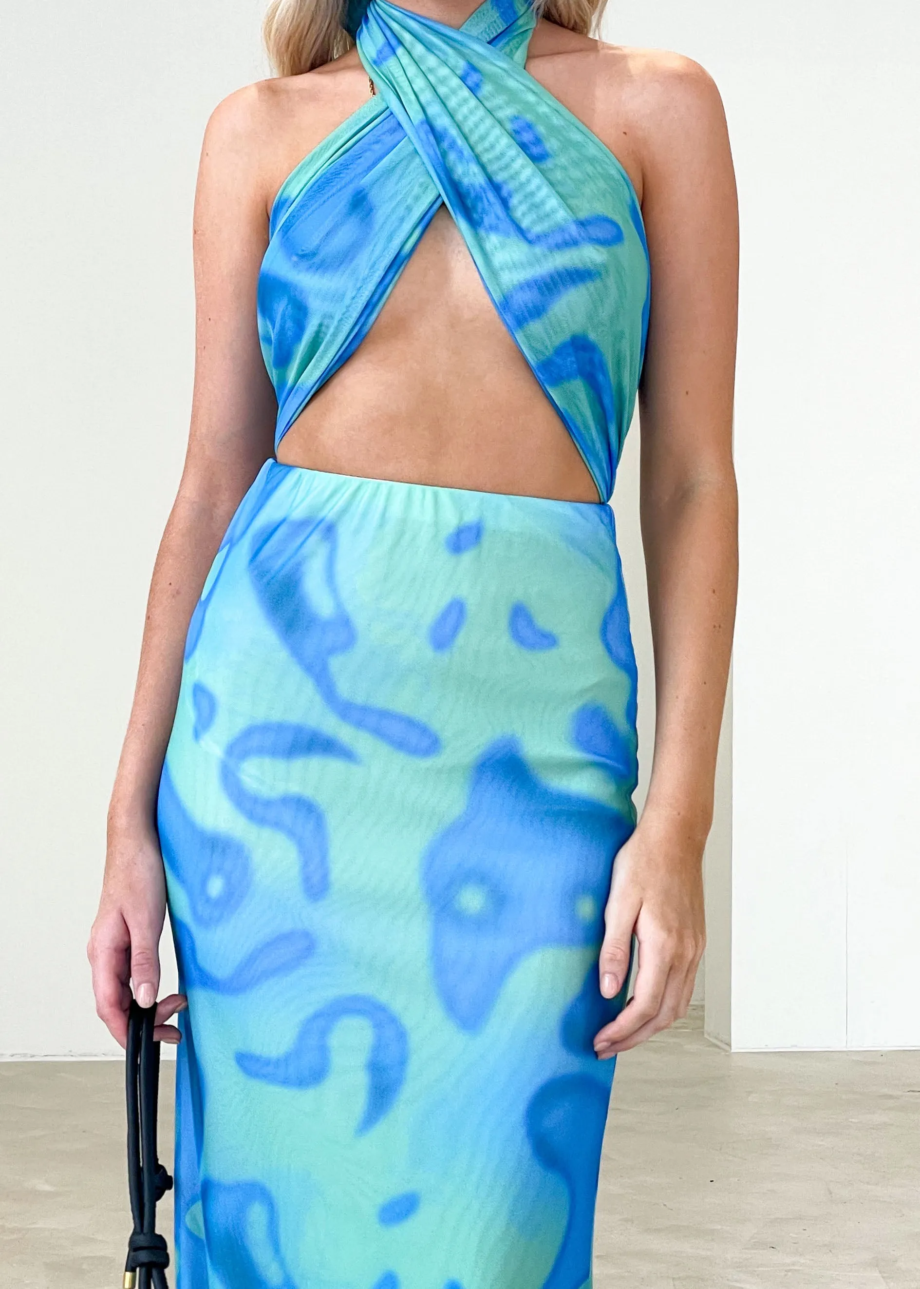 Dance Fever Midi Dress - Sea Breeze