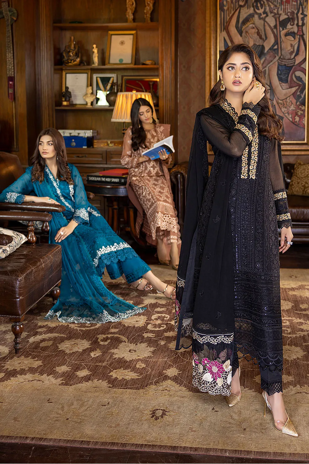 Dazzling Fairy | Azure Luxe Embroidered 3pcs Collections 2023