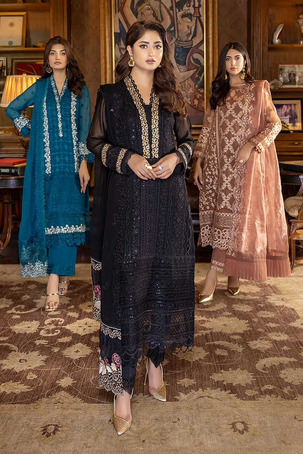 Dazzling Fairy | Azure Luxe Embroidered 3pcs Collections 2023