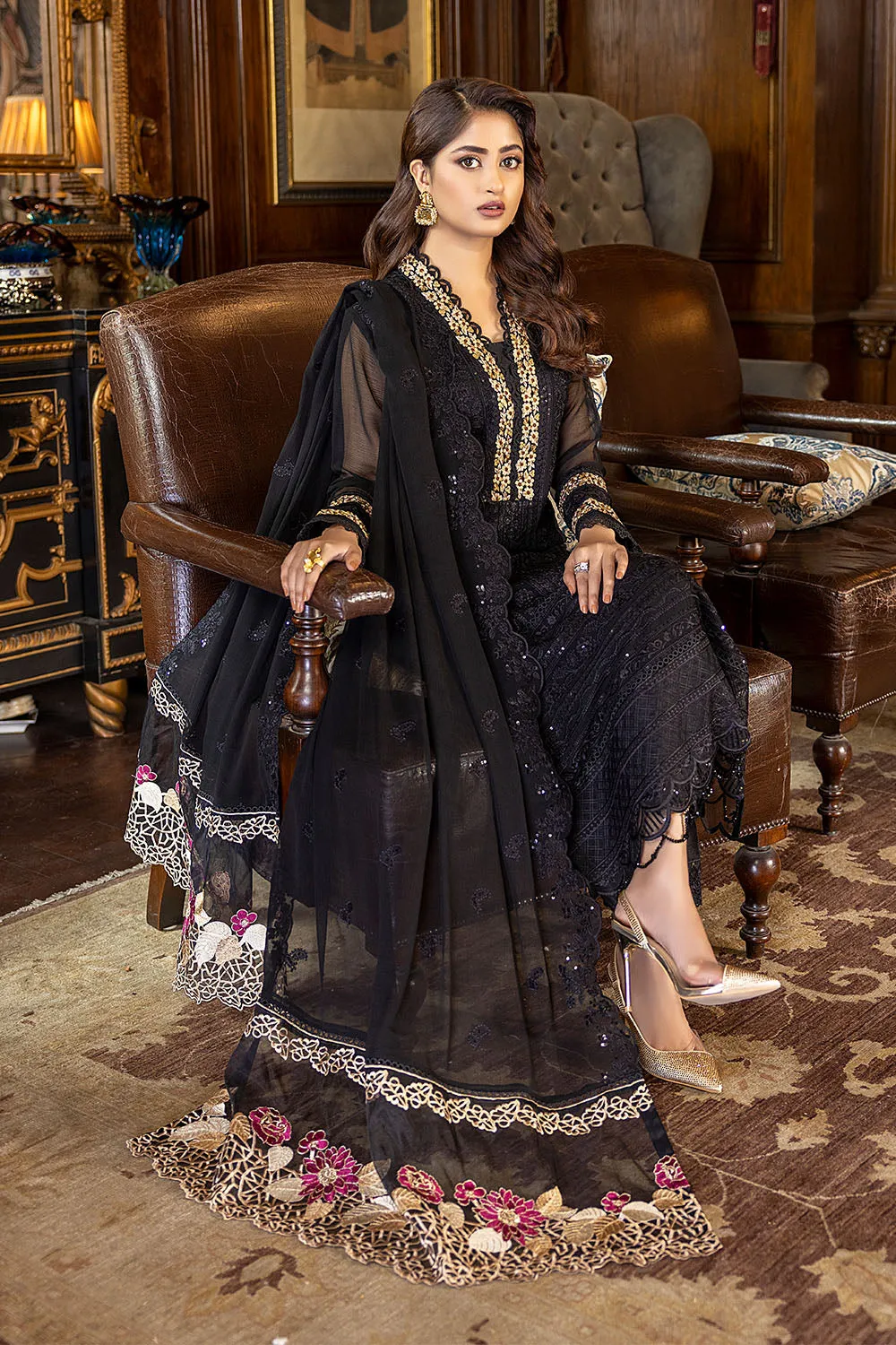 Dazzling Fairy | Azure Luxe Embroidered 3pcs Collections 2023
