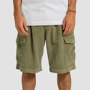 DC Pipeline Corduroy Cargo Shorts Deep Lichen Green