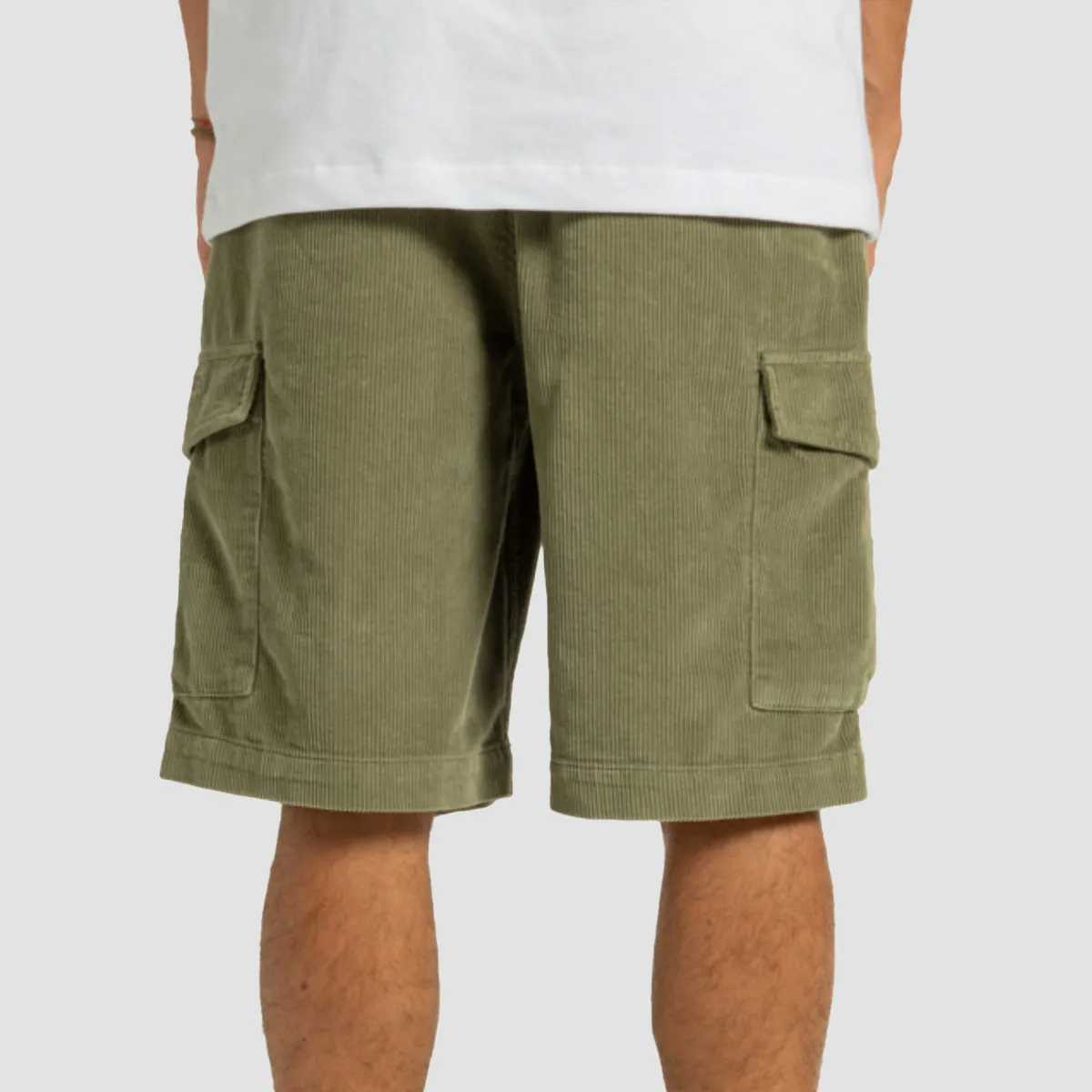 DC Pipeline Corduroy Cargo Shorts Deep Lichen Green