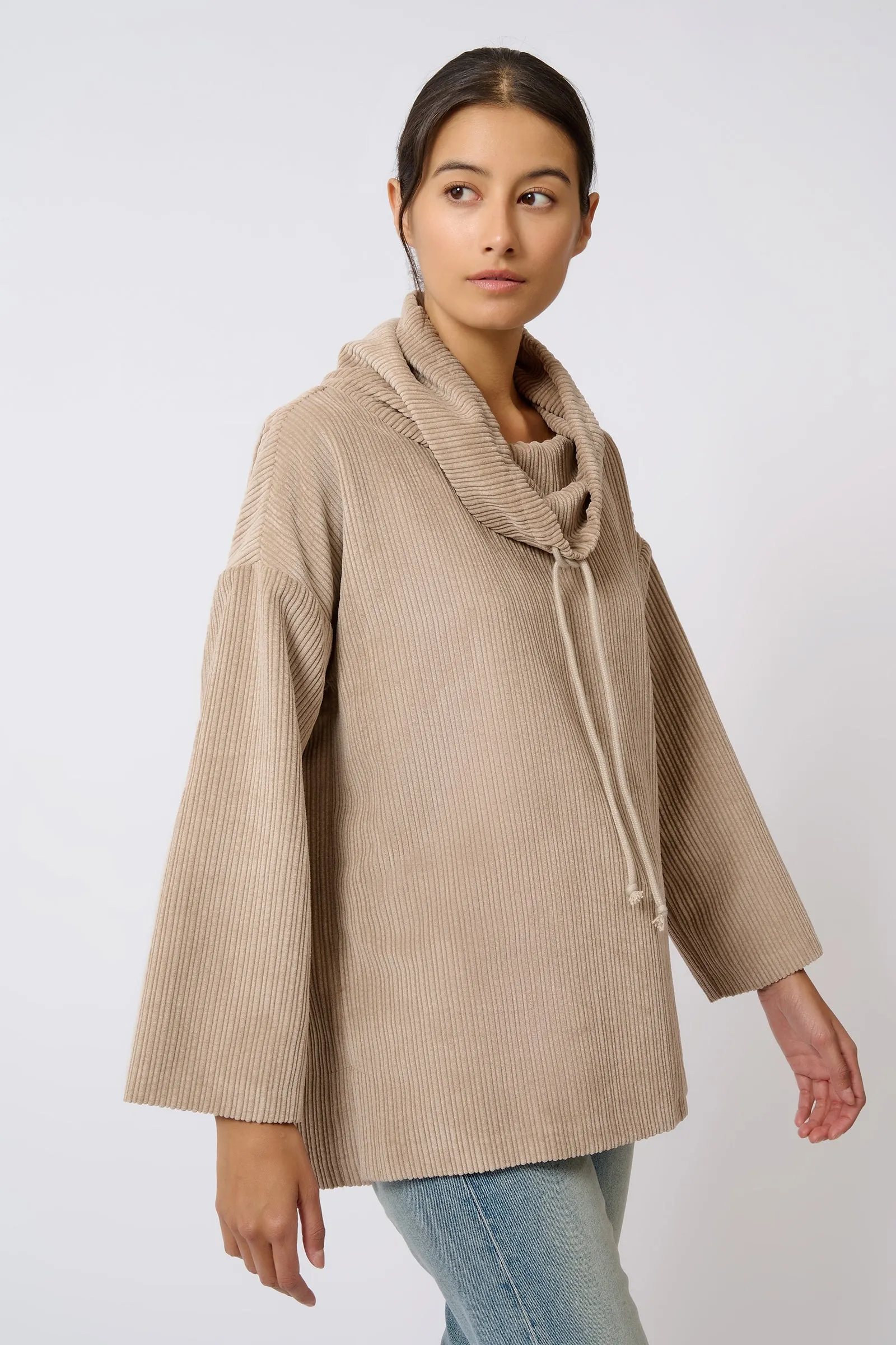 Debbie Drawstring Pullover - Beige