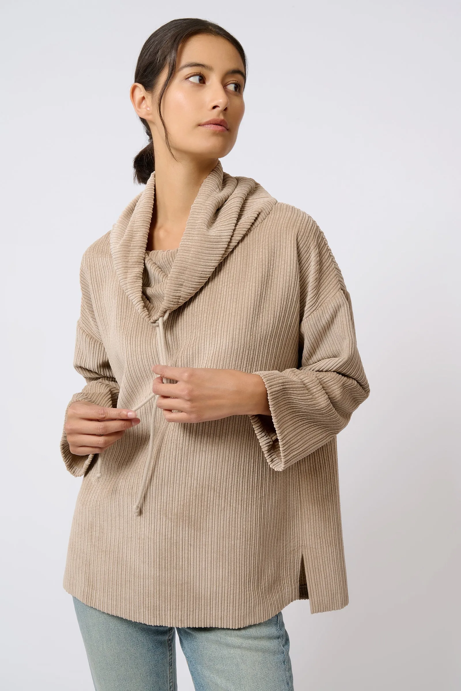 Debbie Drawstring Pullover - Beige