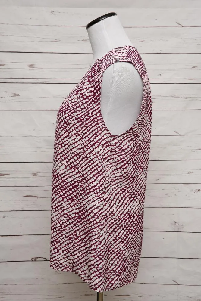 Derek Lam Women's Top: Purple 100% Silk Size 4, Pre-owned