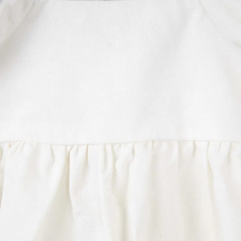 Designer Kidz | Grace Tie Back Romper | Ecru
