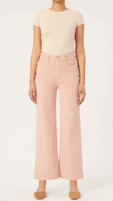 DL1961 Hepburn Wide Leg High Rise Vintage - Pink Vale