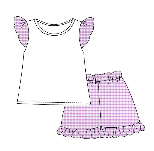 Dog character with additional bows - peplum shoulder two piece