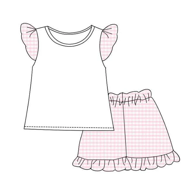 Dog character with additional bows - peplum shoulder two piece