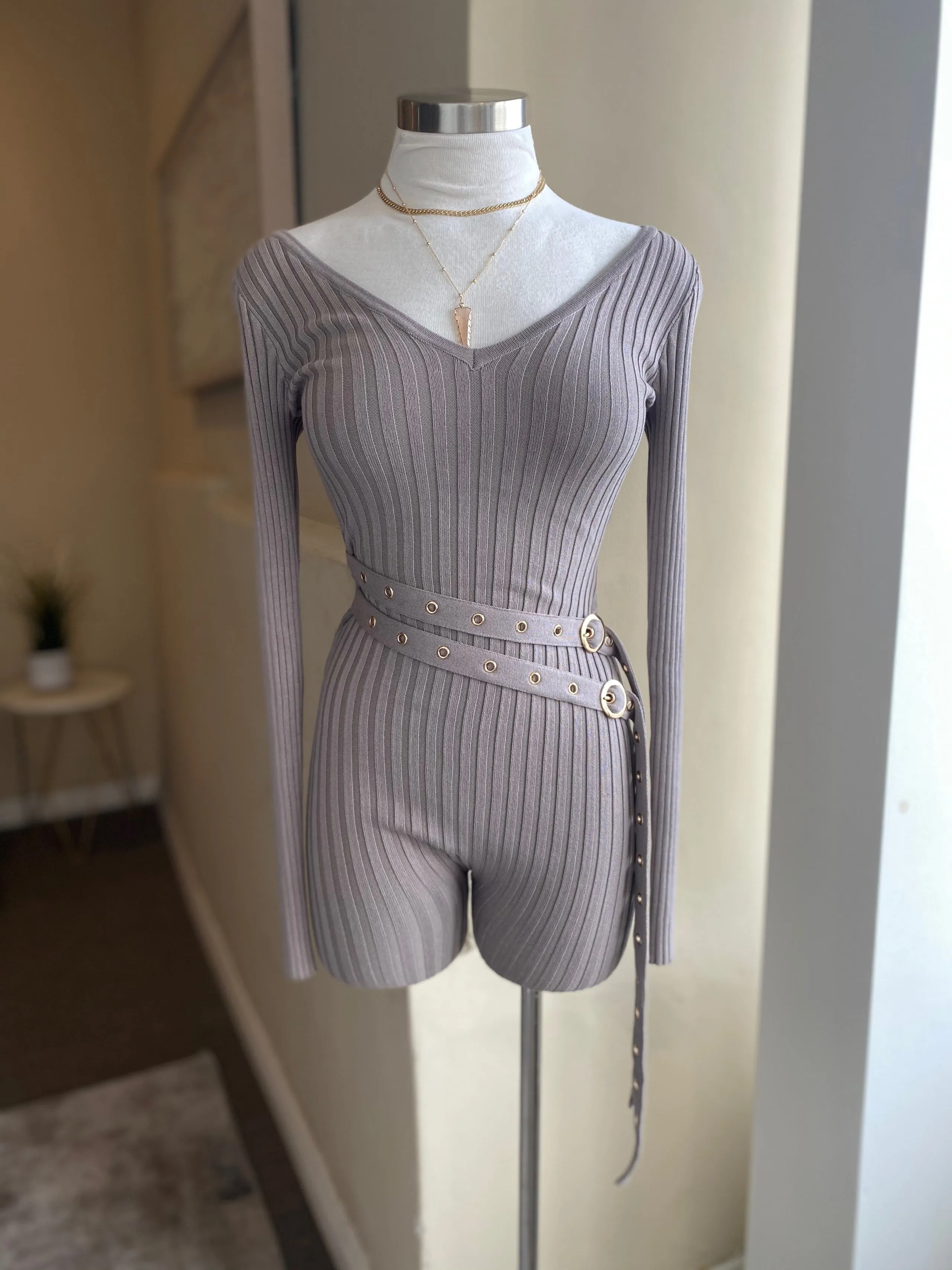 Double Belt Romper FINAL SALE