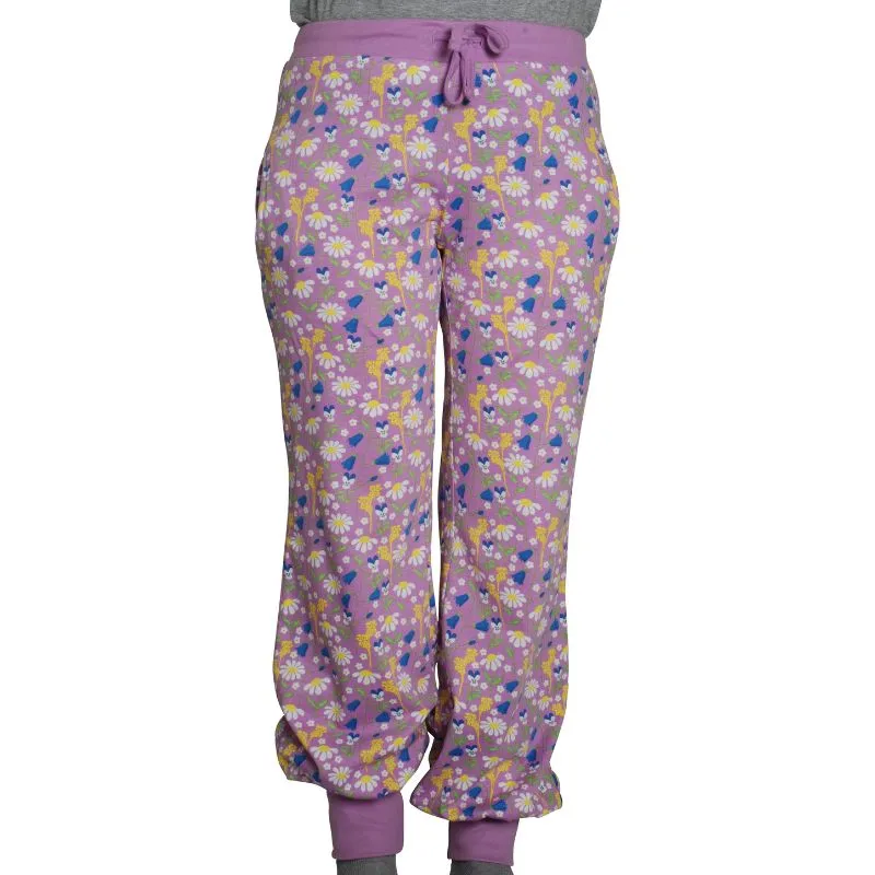 DUNS Sweden Adult Summer Days Floral Baggy Pants - Violet