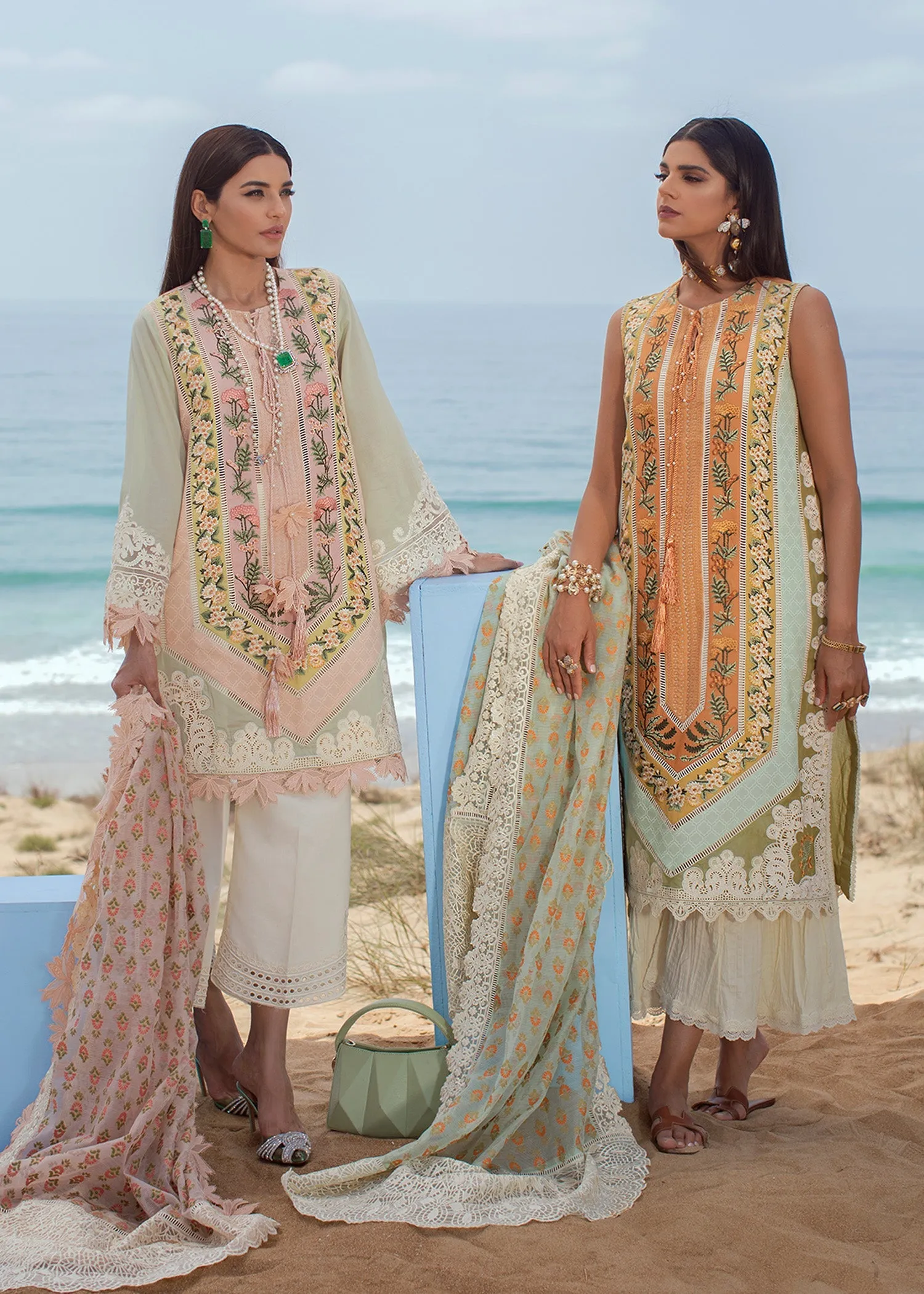 Eclectic Breeze - 4A - Sorbet Pink | Crimson Serendipity Luxury Lawn Collection 2022