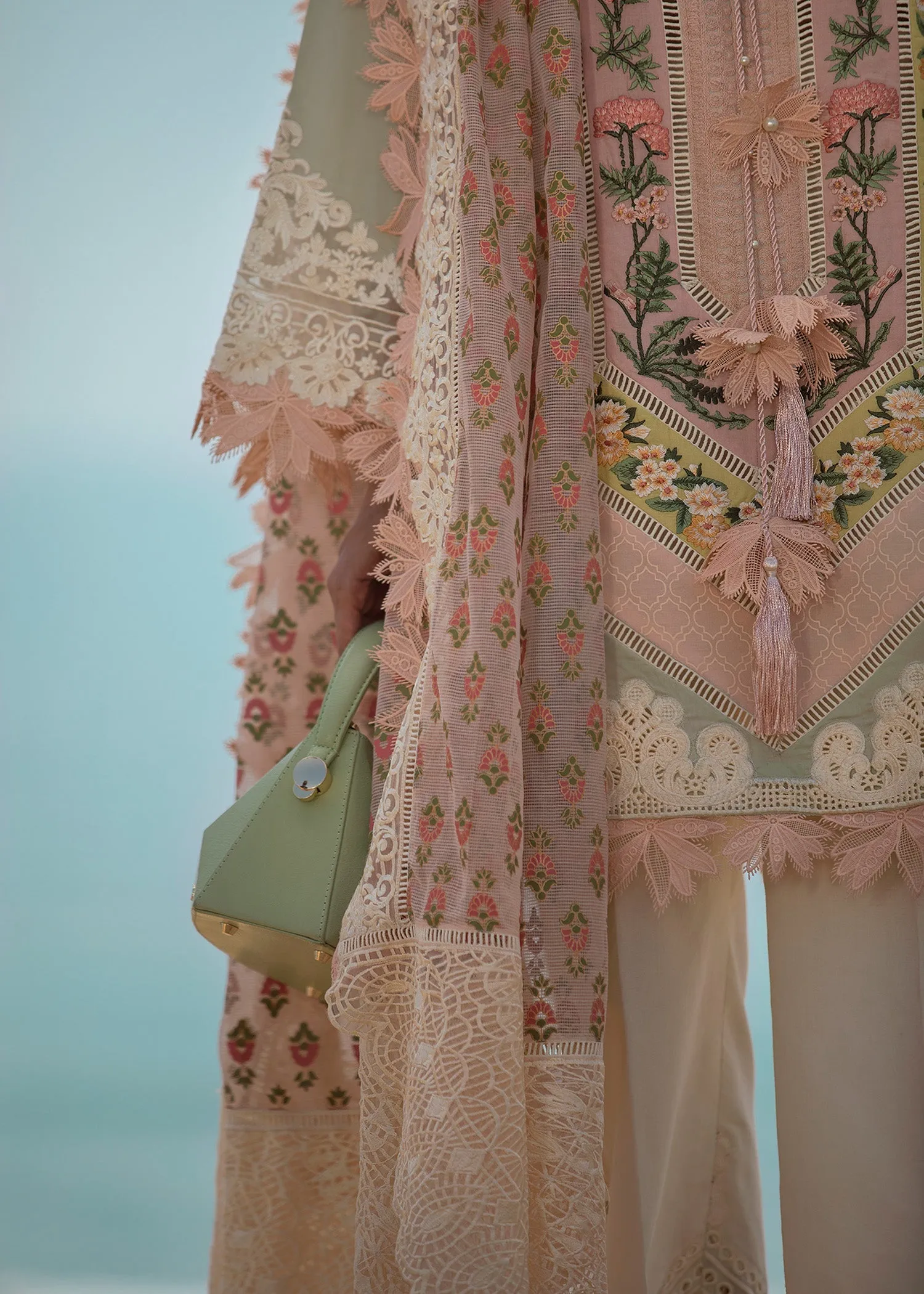 Eclectic Breeze - 4A - Sorbet Pink | Crimson Serendipity Luxury Lawn Collection 2022