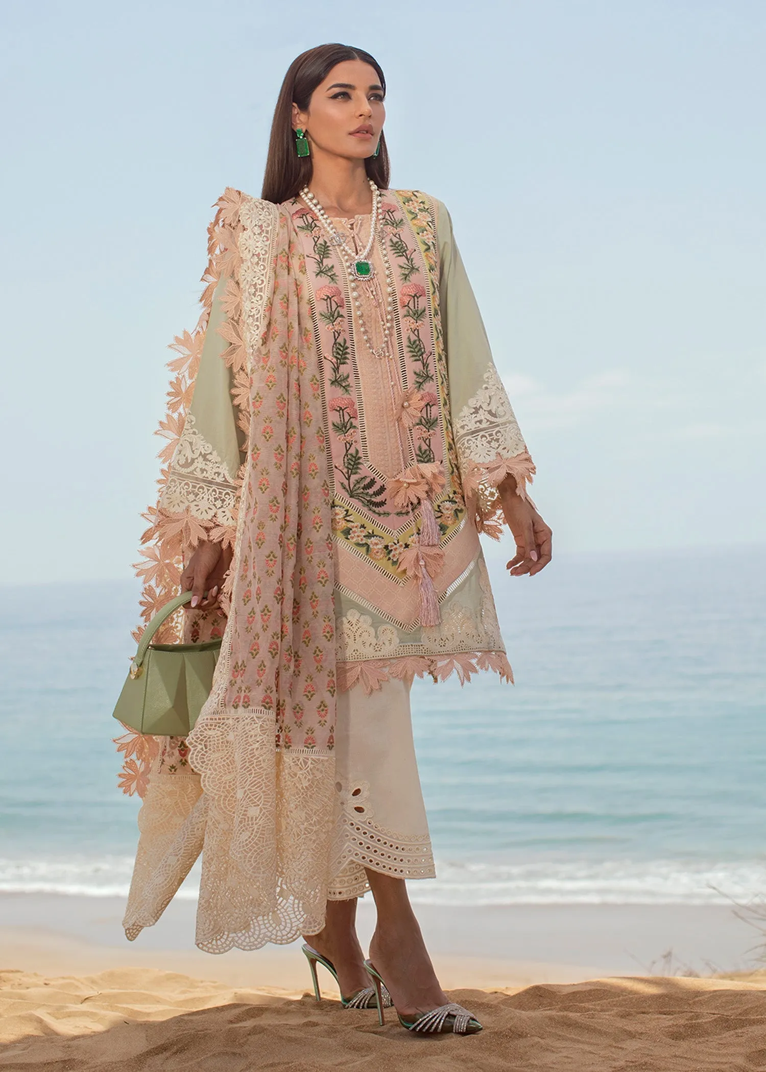 Eclectic Breeze - 4A - Sorbet Pink | Crimson Serendipity Luxury Lawn Collection 2022