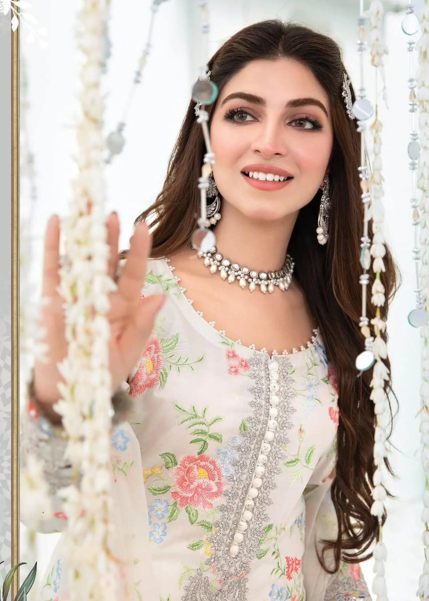 EL-22-02-White | Maria.B. Lawn Eid Collection 2022 | Unstitched Embroidered Lawn Suit