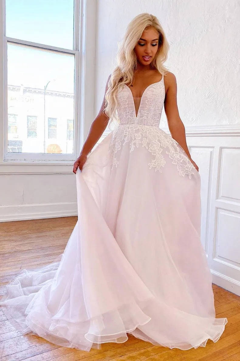 Elegant sweetheart tulle lace long prom dress tulle formal dress