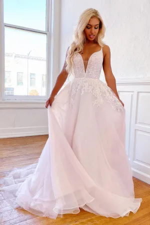 Elegant sweetheart tulle lace long prom dress tulle formal dress